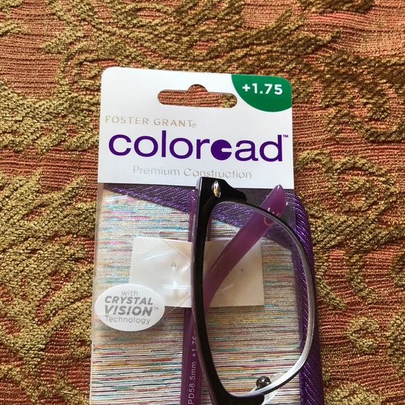 NWT Foster Grant coloread reading glasses and case - Picture 4 of 8
